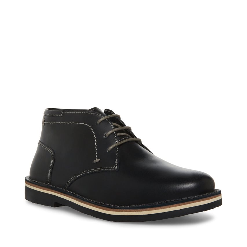 Botas Chukka Steve Madden Bharkeen Cuero Niños Negras | ES ZC832S